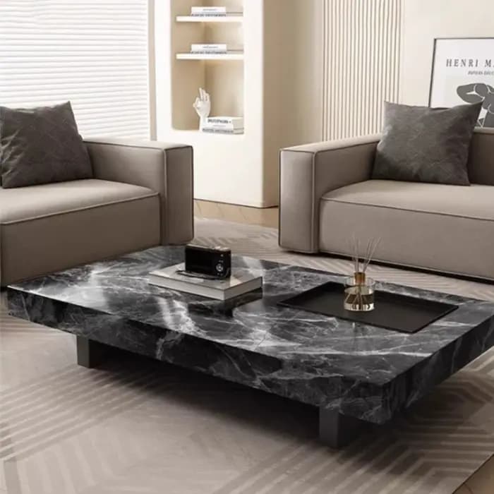 Tables basses de luxe en marbre pour salon