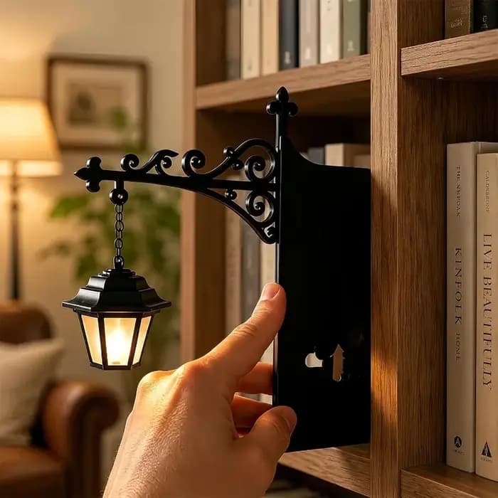 Lampe de bibliothèque, lanterne de bibliothèque, lampe pour mini-bibliothèque, lampe pour coin lecture, décoration pour coin lecture à domicile