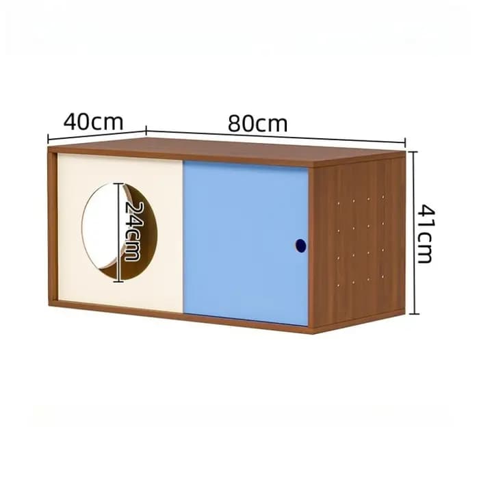 Meuble TV Rétro en Bois Massif