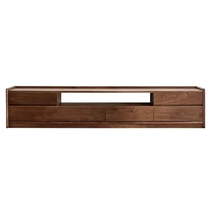Support marron tiroirs meuble Tv décoration murale rangement concepteur luxe