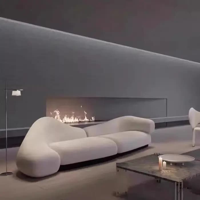 Canapé d'angle design nordique avec fonction couchage