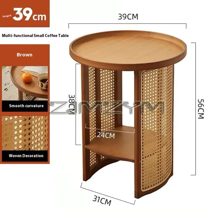 Table d'appoint en rotin