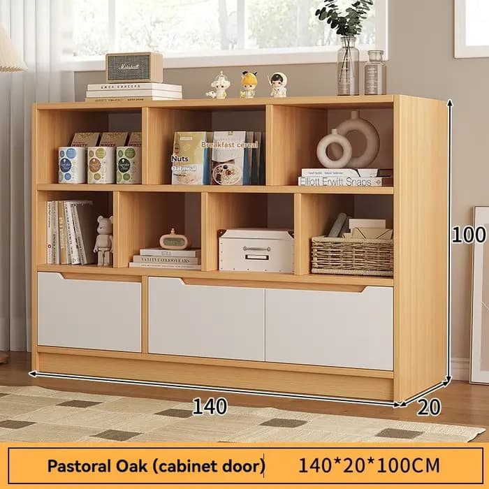 Bibliothèque du sol au plafond, support de rangement multifonctionnel pour la maison, salon, grande capacité, vitrine multicouche simple