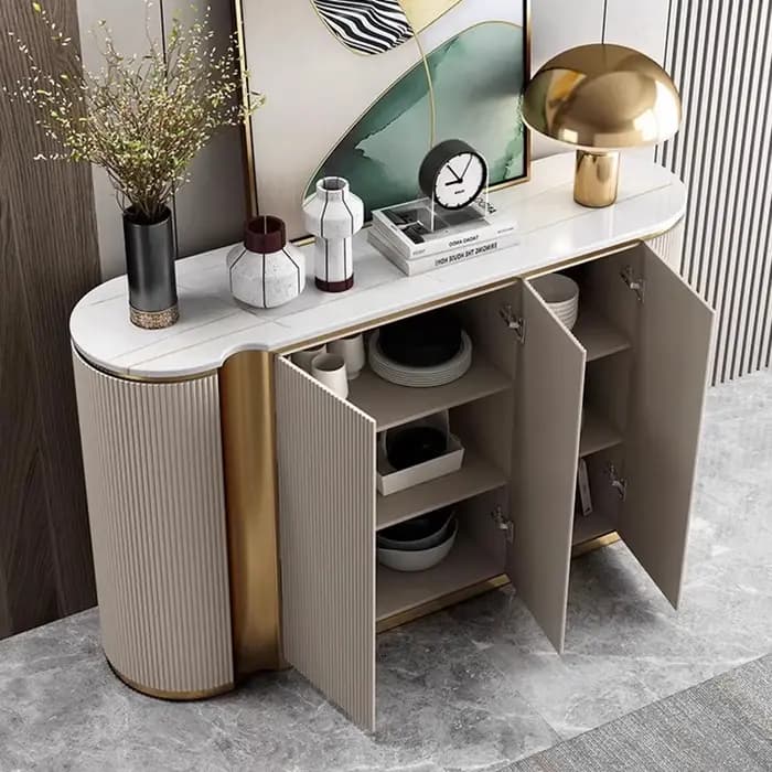 Armoires de salon Glamour Premium : Meubles de rangement de luxe léger