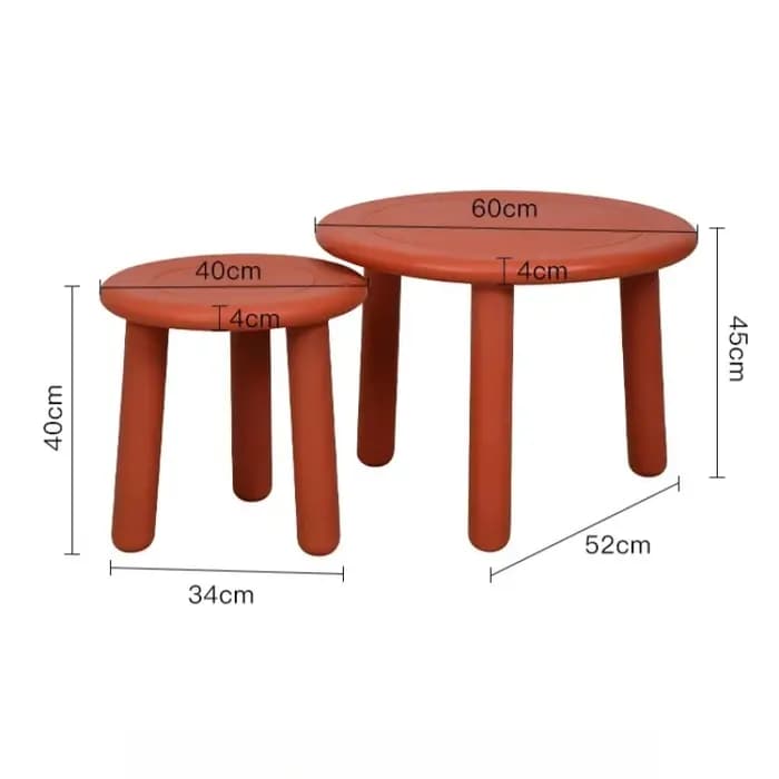 Tables basses modernes minimalistes en plastique pour salon