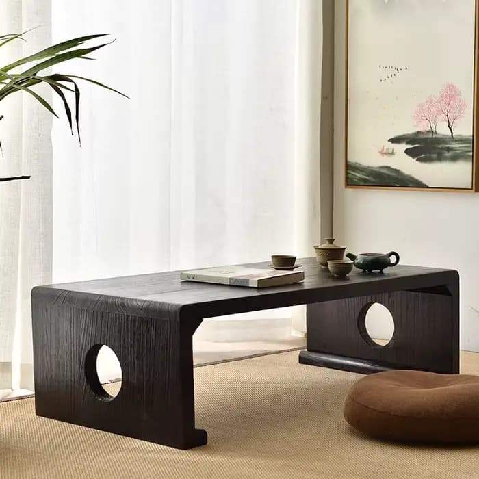 Table à thé en bois massif