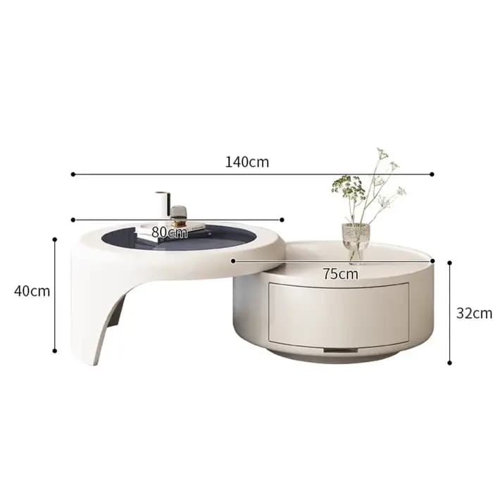 Tables Basses Rondes Blanches