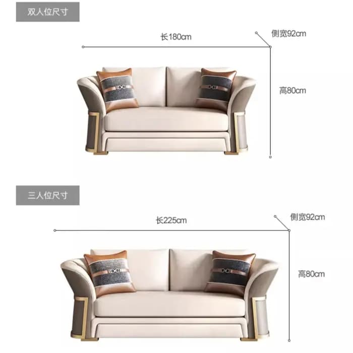 Expérience élégance Comt canapé inclinable de luxe moderne