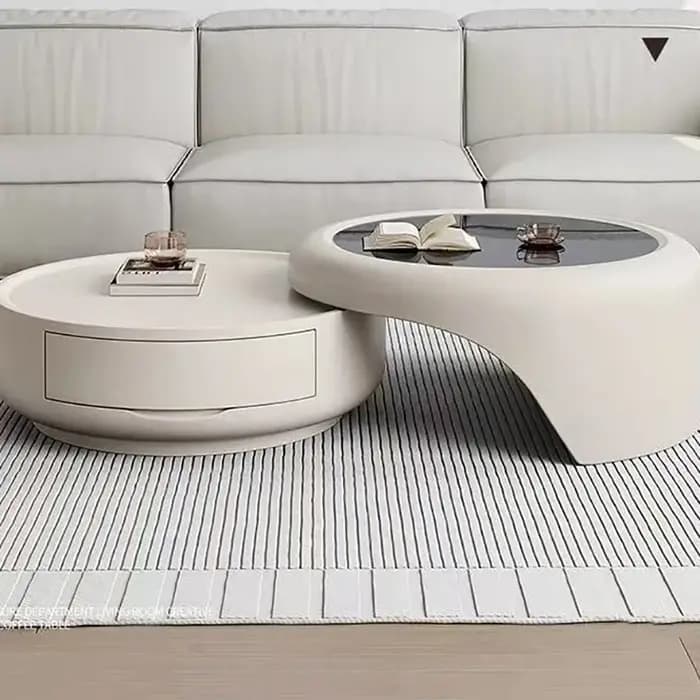 Table basse ronde moderne minimaliste Portable Design de luxe