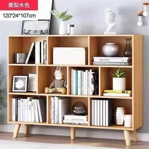 Bibliothèque blanche minimaliste moderne à 10 cubes, bibliothèque en bois à 3 niveaux avec pieds, ét