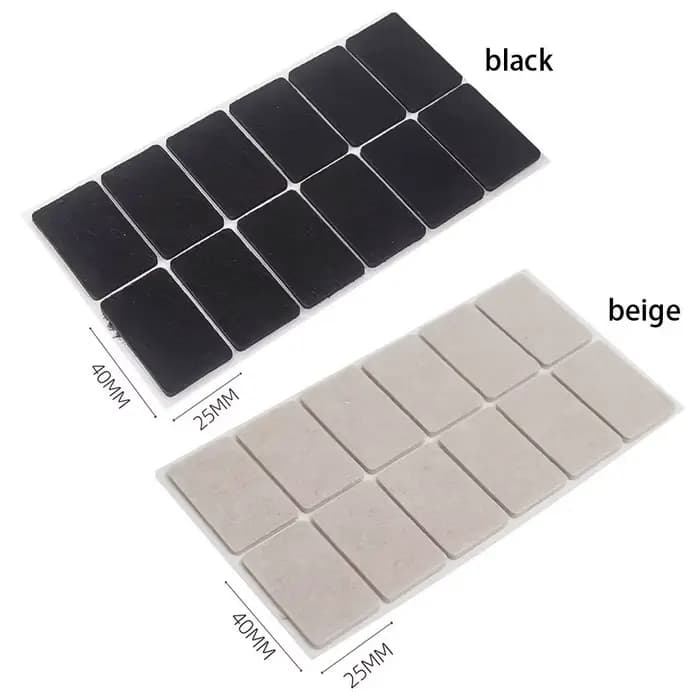Coussinets de pieds de chaise en feutre auto-adhésifs, 12 pièces/feuille, couvre-pieds de Table, pro