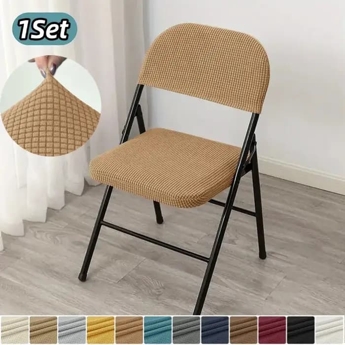 Housse de chaise pliante en polaire pour salle à manger