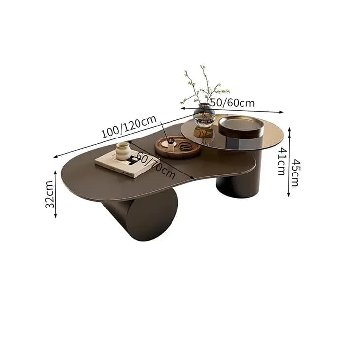 Table Basse ovale minimaliste italienne