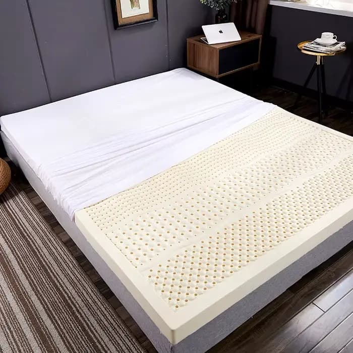 Matelas en latex naturel 100% thaïlandais avec housse, matelas en caoutchouc naturel pur, lit épais