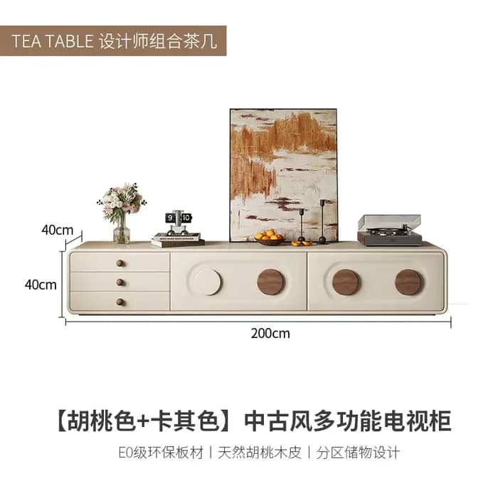 Consoles de télévision esthétiques élégantes, rangement créatif, meuble de télévision de Style itali