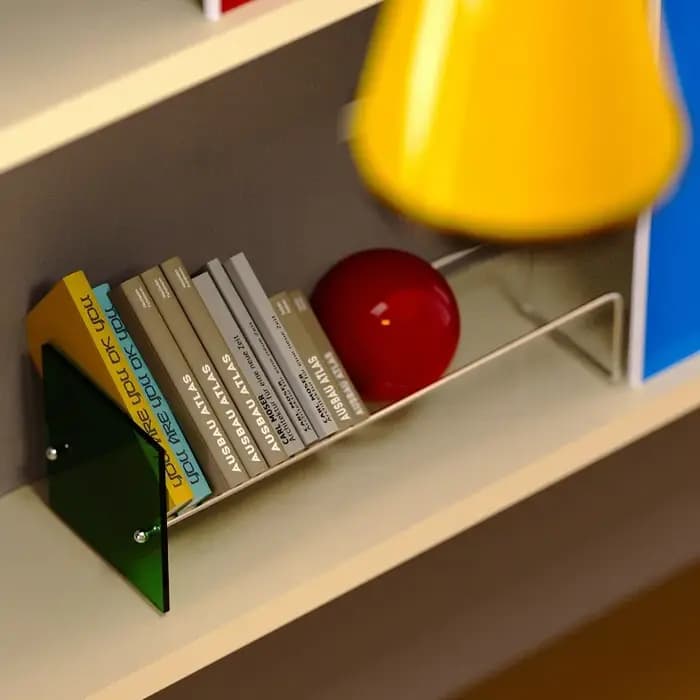 Étagère de rangement de bureau en acier inoxydable et acrylique