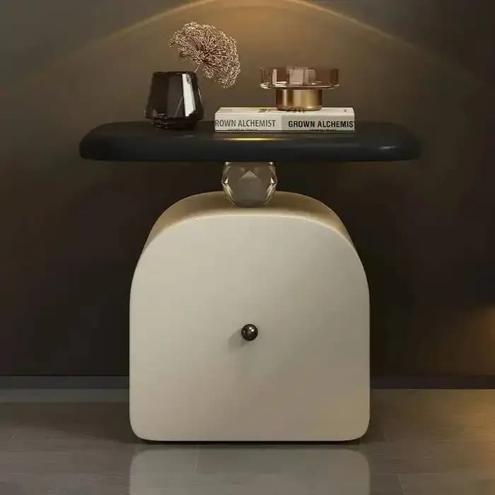 Table de chevet en bois massif, design suspendu, luxe léger, sensation haut de gamme, pour chambre à