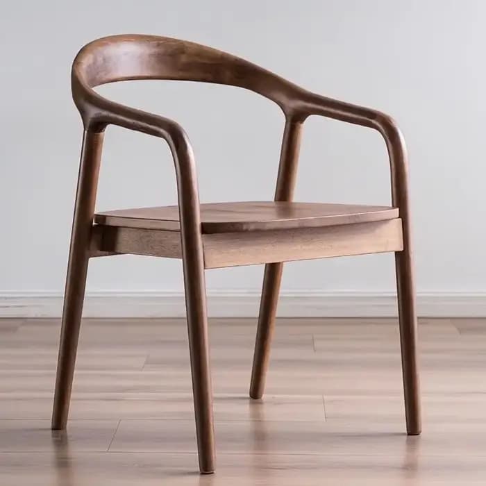 Chaises de table à manger avec dossier en bois massif