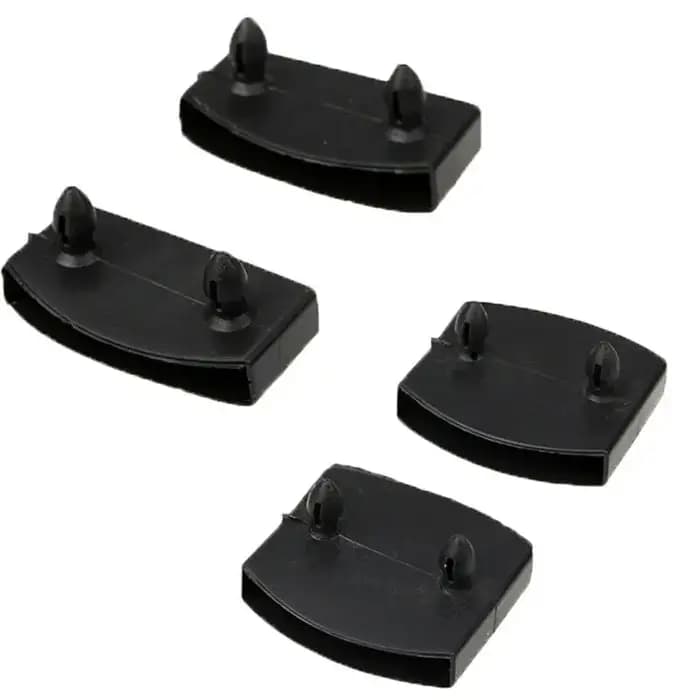 Lot de 10 embouts de rechange carrés en plastique noir pour canapé-lit, support intérieur en caoutch