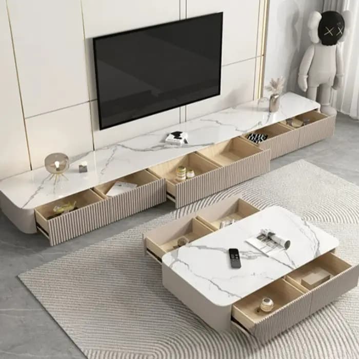 Meuble TV mural moderne de luxe pour salon