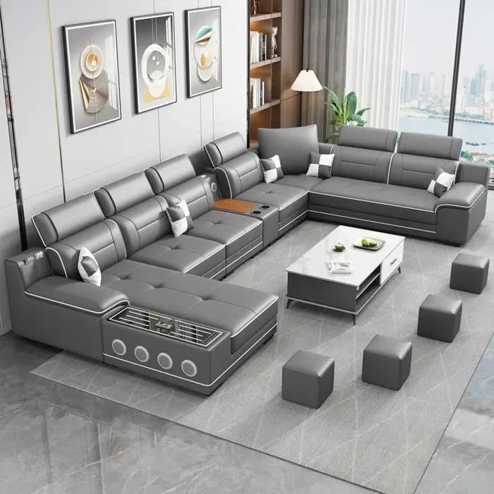Plais canapé moderne Ajustable luxe sectionnel multifonctionnel inclinable