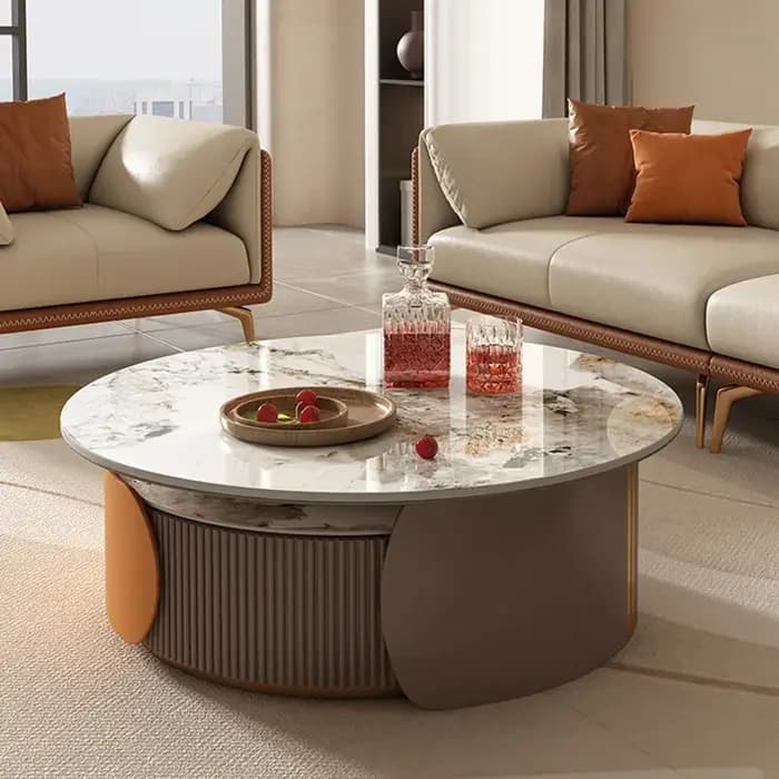 Tables basses en marbre glamour européen