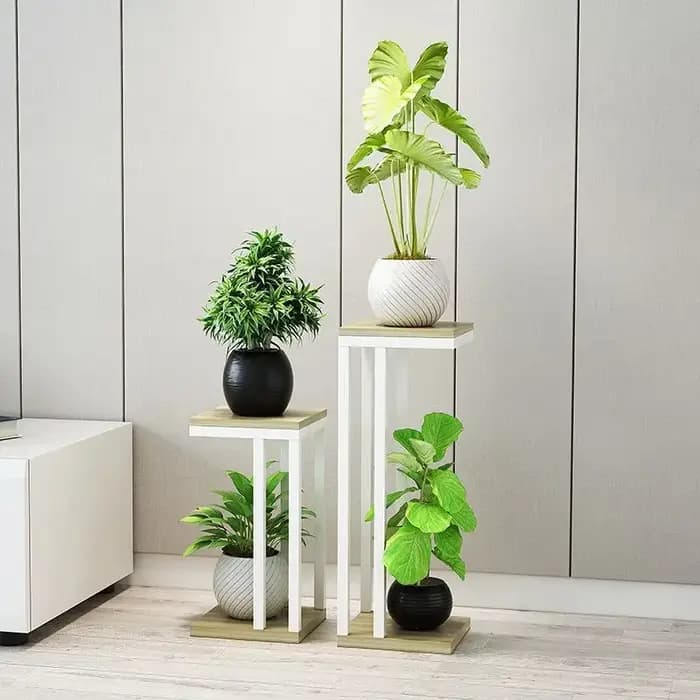 Support de plante moderne Simple, support de sol en fer pour fleurs, Structure à Double couche, supp