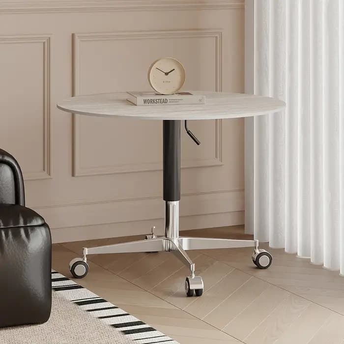 Tables basses rondes relevables multifonctions Wabi Sabi petites