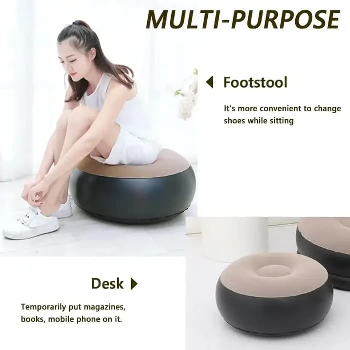Nouveau canapé gonflable en peluche pour les paresseux canapé-lit pliable en plein air chaise allongée pratique avec pieds banc chaud