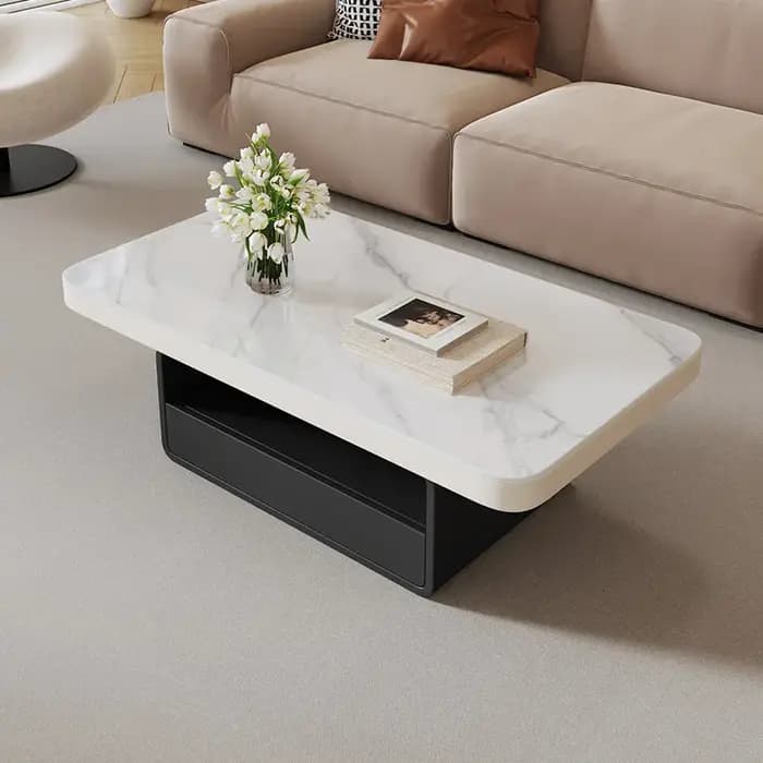 Tables basses rectangulaires modernes avec tiroirs De rangement