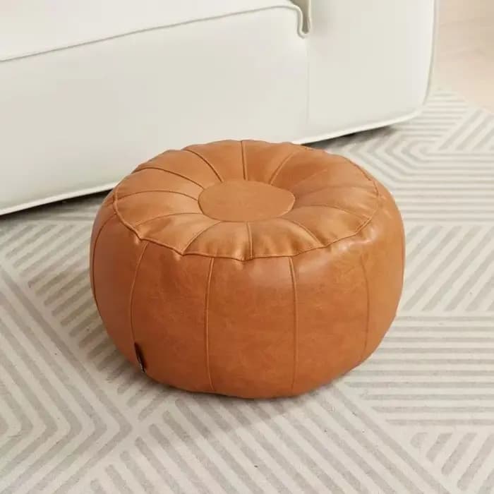 Banc de rangement en similicuir non rembourré