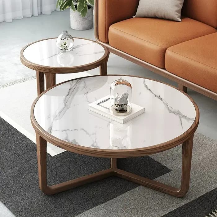 Tables basses rondes, petites tables d'appoint nordiques d'extérieur, tables de salon pour hôtels, meubles de salon en liquidation