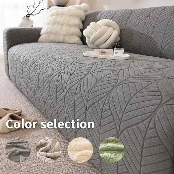 Housse de canapé antidérapante en jacquard polaire