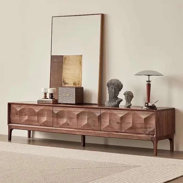 Meubles Tv rétro de luxe milieu du siècle Glamour américain Premium supports Tv concepteur Unique Meuble Tele