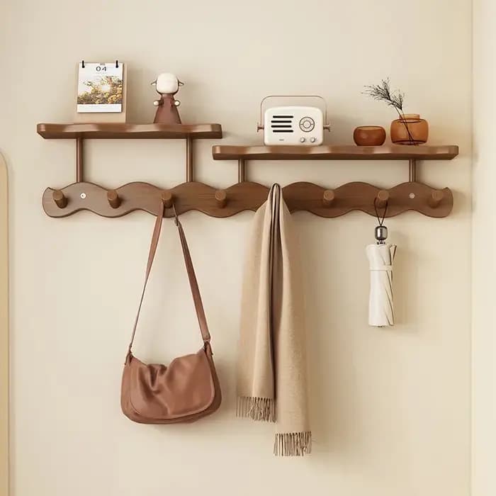 Porte-manteaux mural vintage pour salon