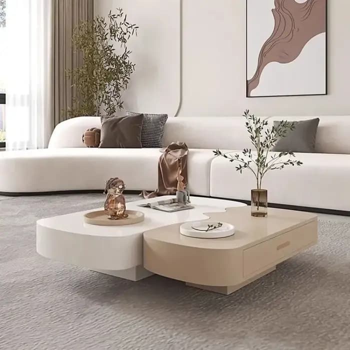 Table basse transparente de luxe