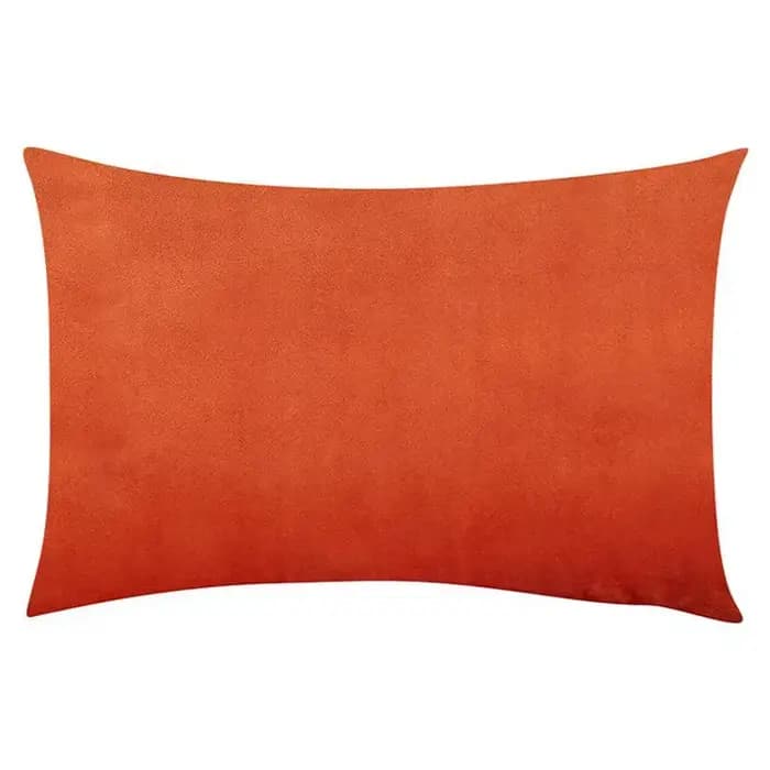 Juste de coussin en velours orange pour canapé