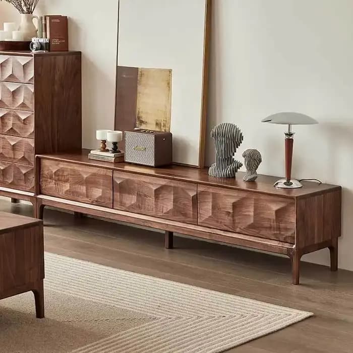 Meubles Tv rétro de luxe milieu du siècle Glamour américain Premium supports Tv concepteur Unique Meuble Tele