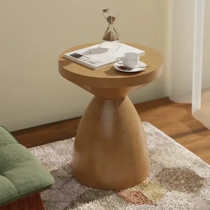 Table d'appoint ronde moderne de luxe en magnésium pour salon