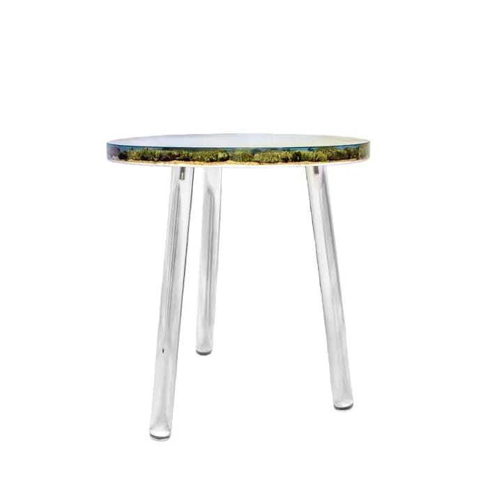 Table basse ronde en résine