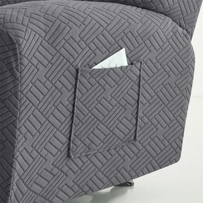 Housse de canapé inclinable fendue 1 place pour salon Jacquard