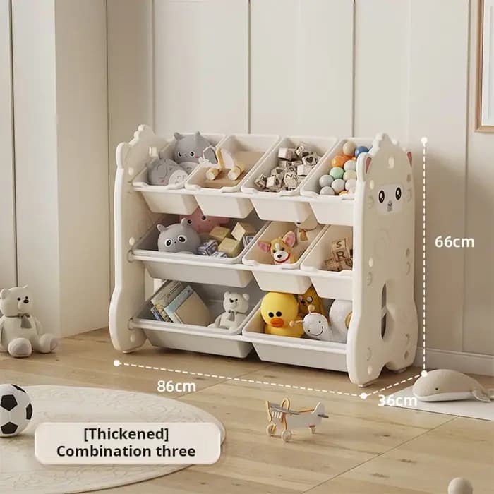 Étagère de rangement multicouche pour jouets pour enfants