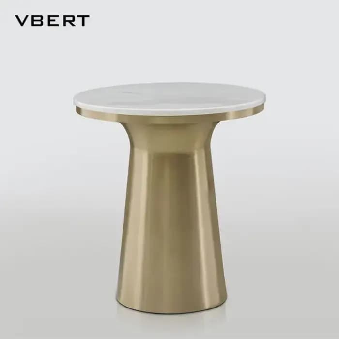 WBERT – Table d'appoint en marbre de luxe, Design nordique moderne, pieds hauts, petite Table basse,