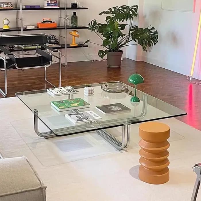 Table Basse Italienne sur Pied, Style Ancien, Minimaliste, Simple et Moderne