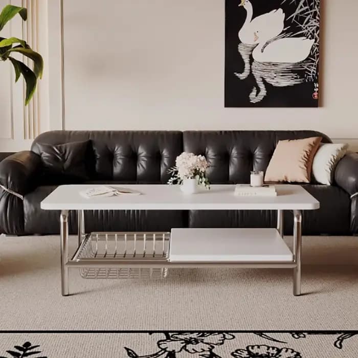 Table basse rectangulaire multifonction de luxe
