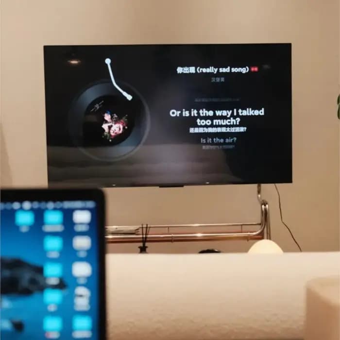 MOMO – support de télévision Mobile en métal et acier inoxydable