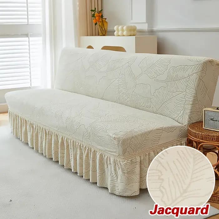 Housses de canapé-lit Jacquard avec jupe