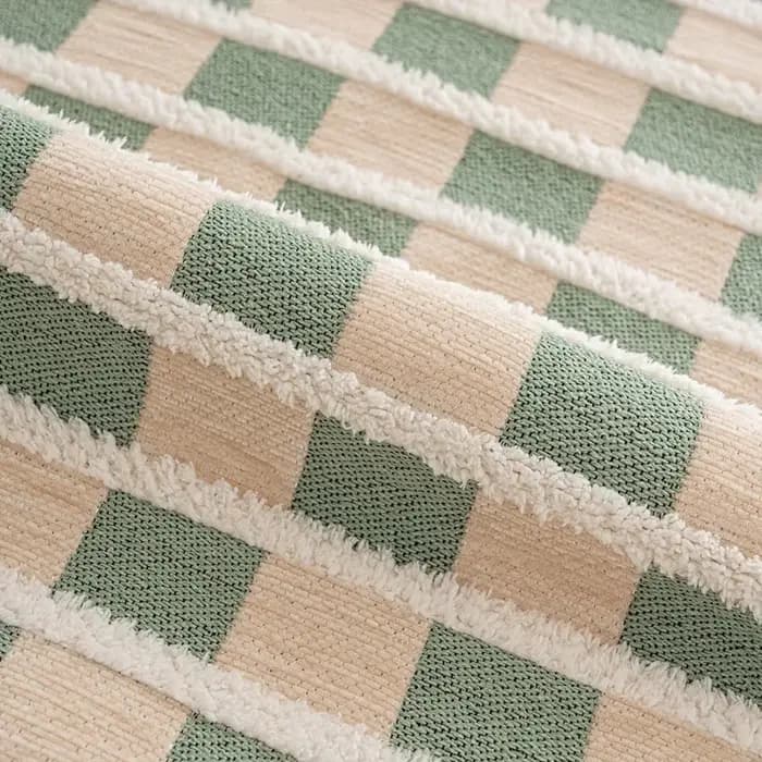 Housse de canapé à motif damier irrégulier