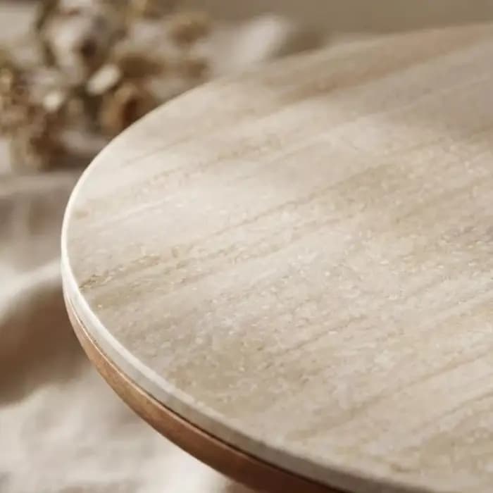 Table à manger ronde rétractable en dalle de roche de luxe moderne 90cm 100cm 110cm et ensemble de 4