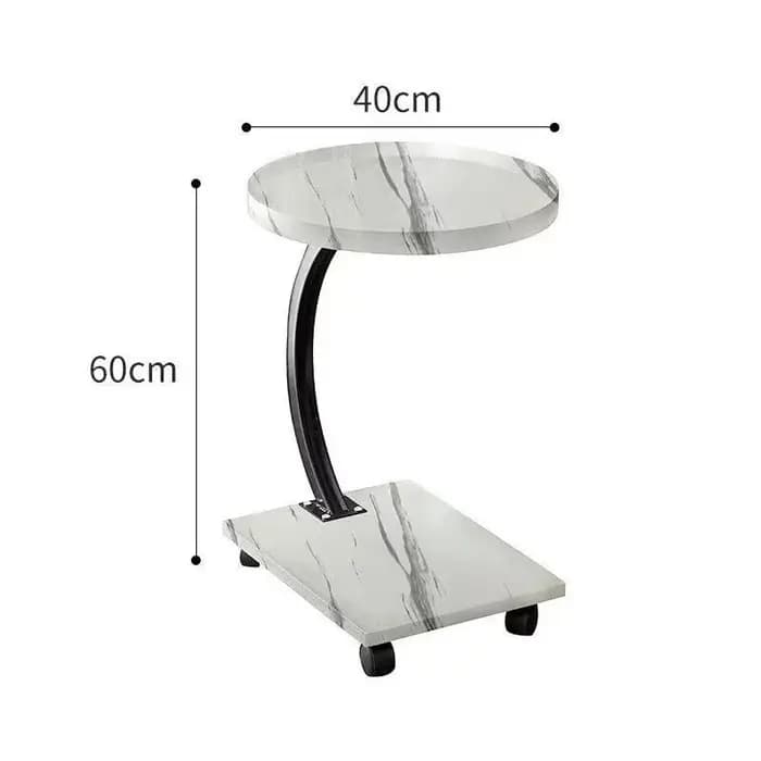 Table d'appoint moderne simple rectangulaire pour petit appartement, chambre à coucher, table d'appoint amovible, petite table basse à double niveau